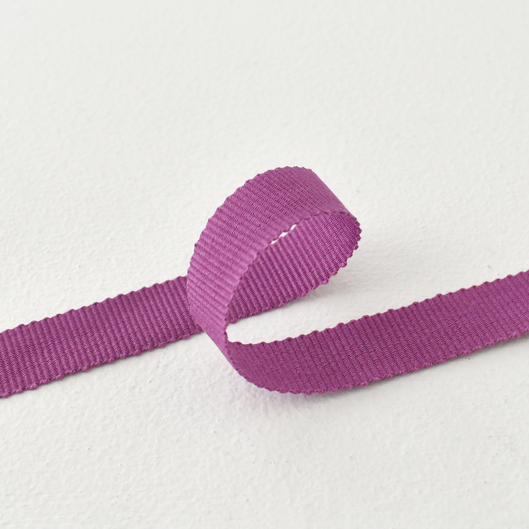 フランスのコットングログランテープ 15mm幅　443(ピンクラズベリー)