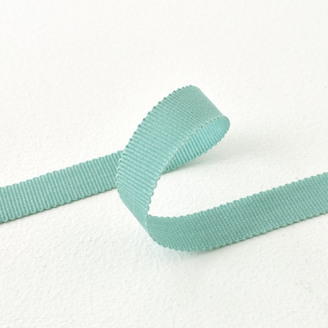 フランスのコットングログランテープ 15mm幅　486(スモークグリーン)