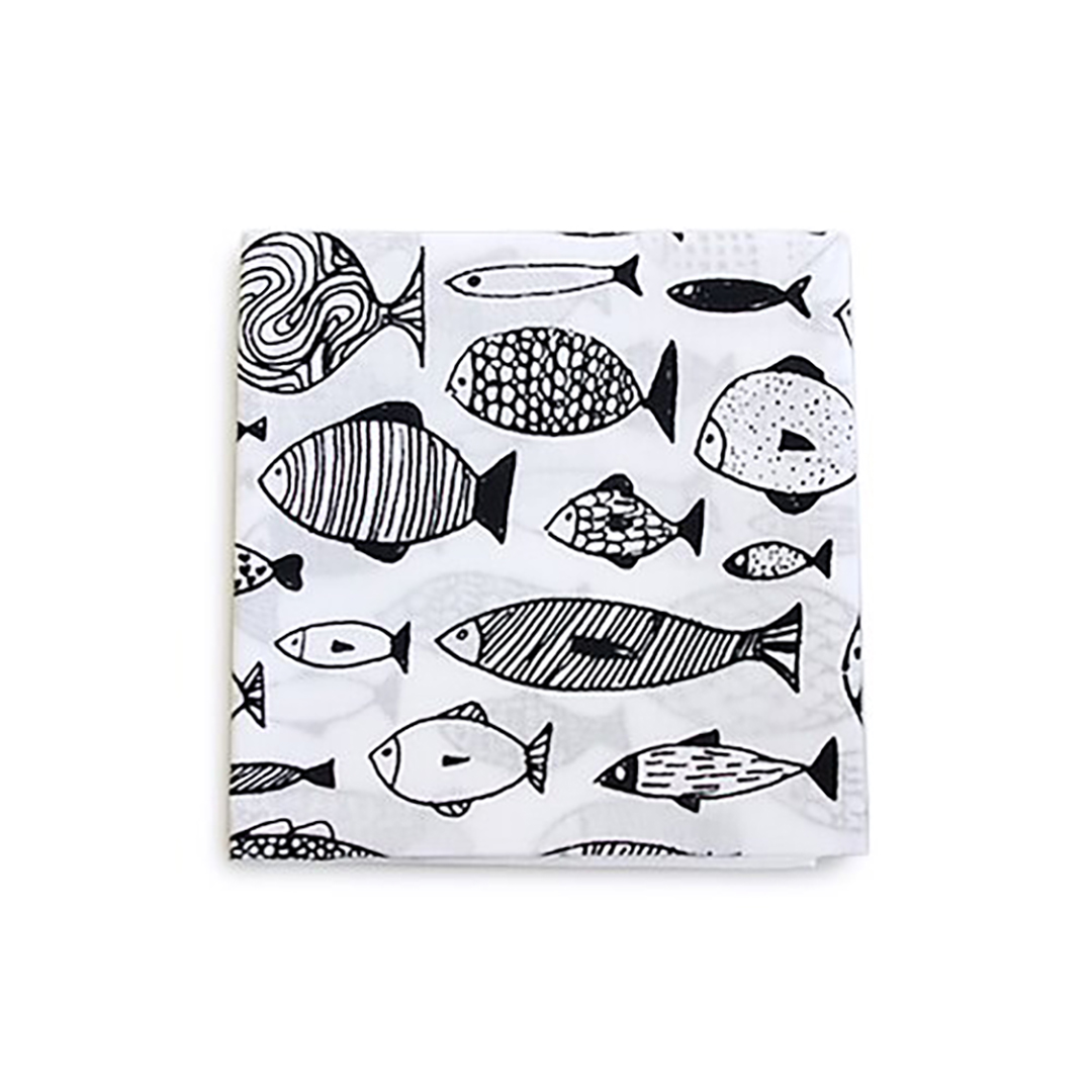 CINQ 大きめのハンカチ　さかな