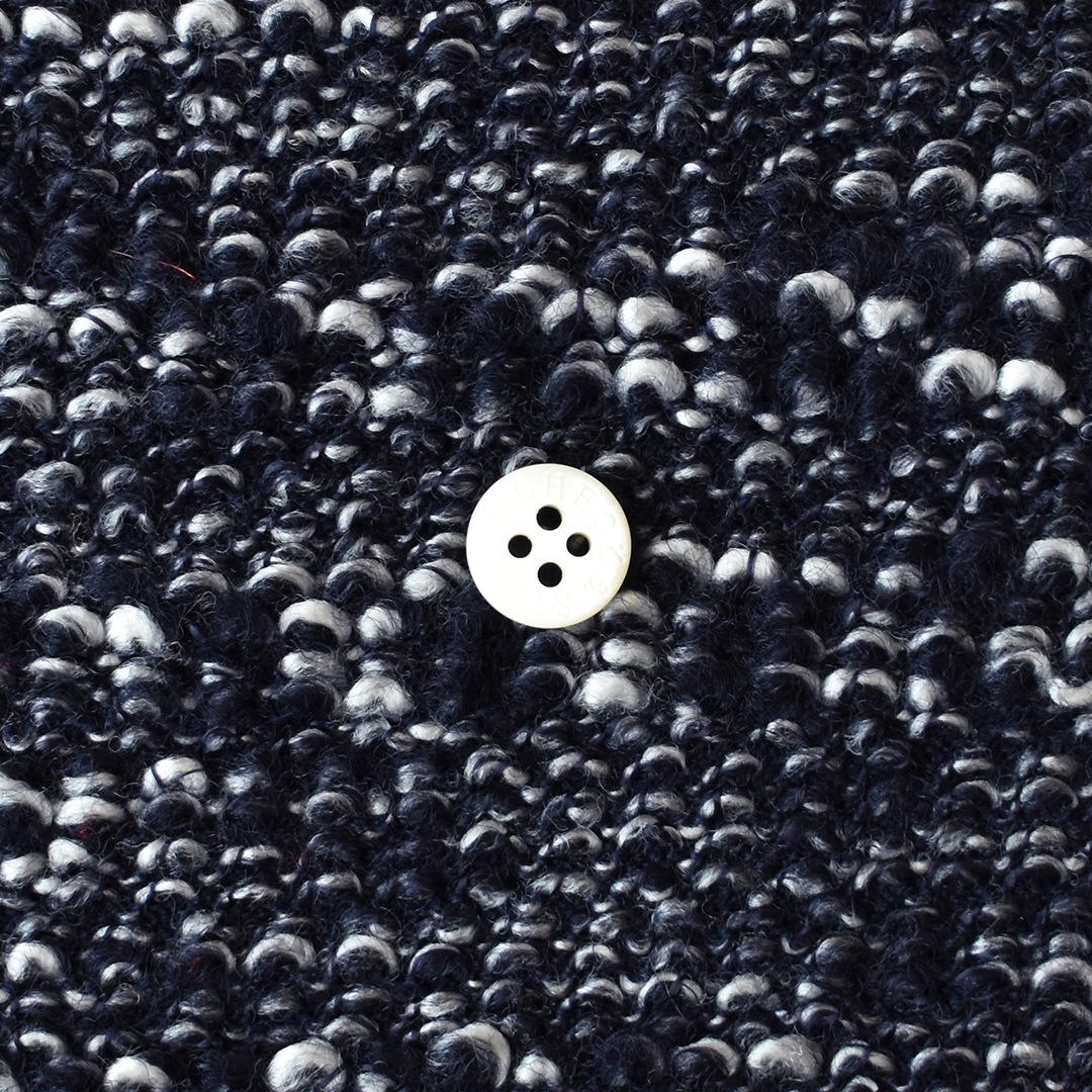 (特価)幅広ウール混リングニット　ネイビーブラック系