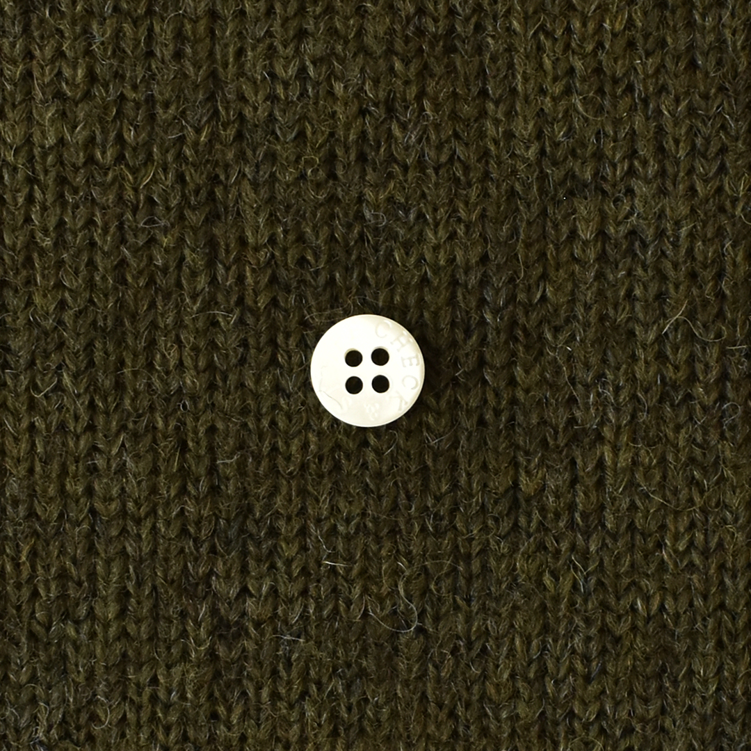 (特価)イタリア製の幅広あったかエアリーウールジャージ　ダークカーキ系