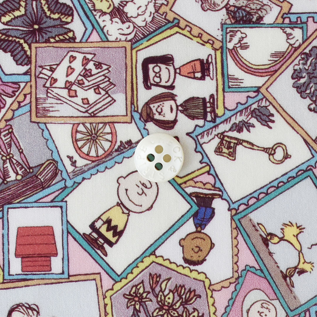 リバティプリント　Stamp Collection J25C(スモーキーピンク)