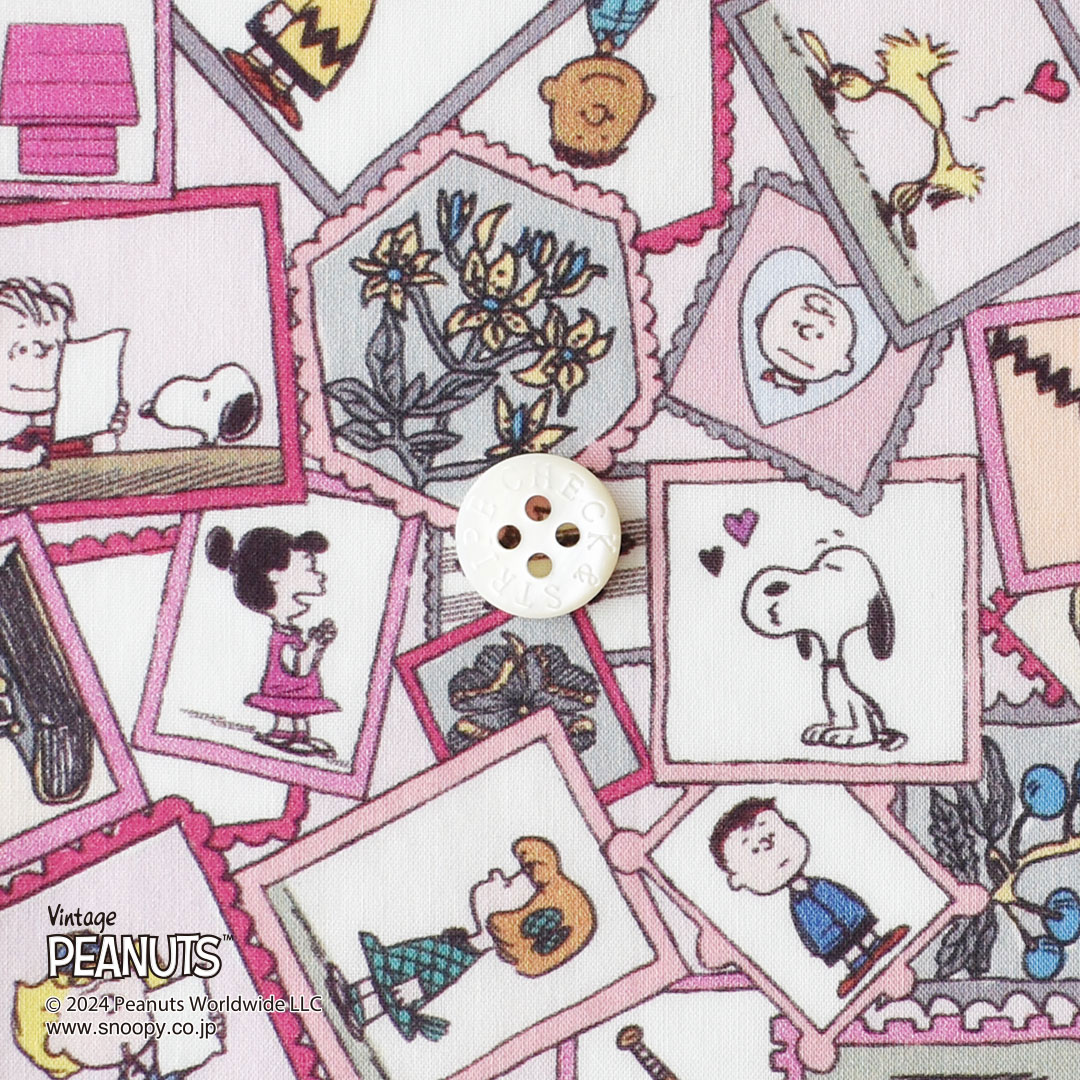 リバティプリント　Stamp Collection J24B(ピンク系)