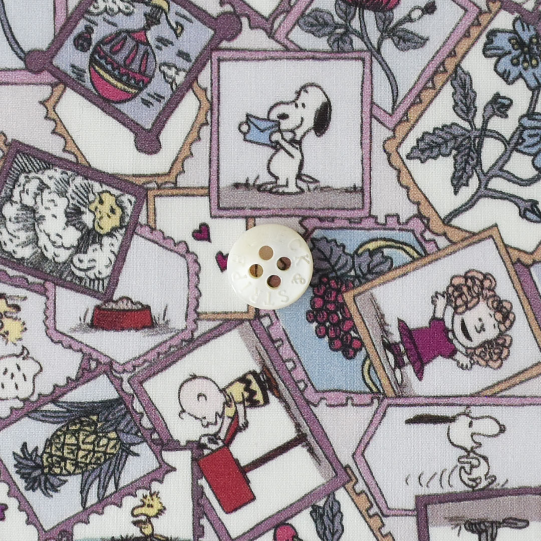 リバティプリント　Stamp Collection J25B(ラベンダー)