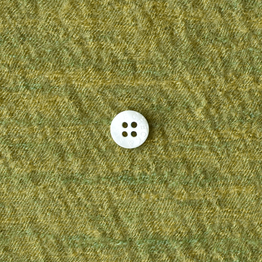 ちょっと幅広やわらかメランジウールニット　イエロー×グリーン