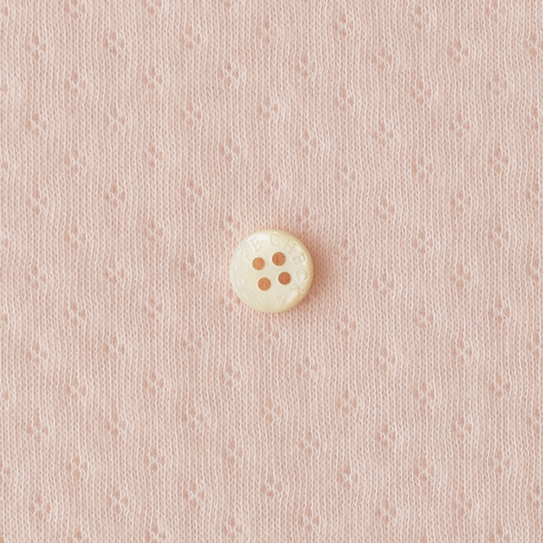 とても幅広のコットンドビー接結ニット　ベビーピンク