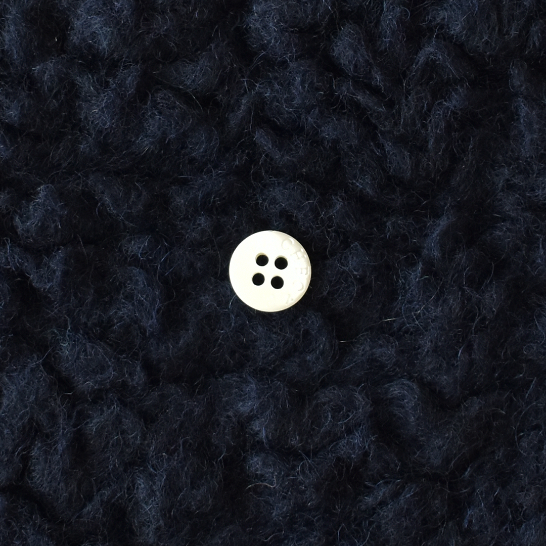 (特価)イタリア製幅広もこもこボア（レシピ付き）　ネイビー