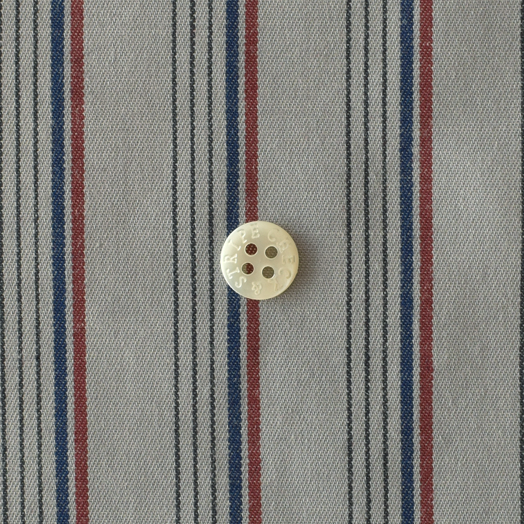 コットンツイルストライプ　グレー地