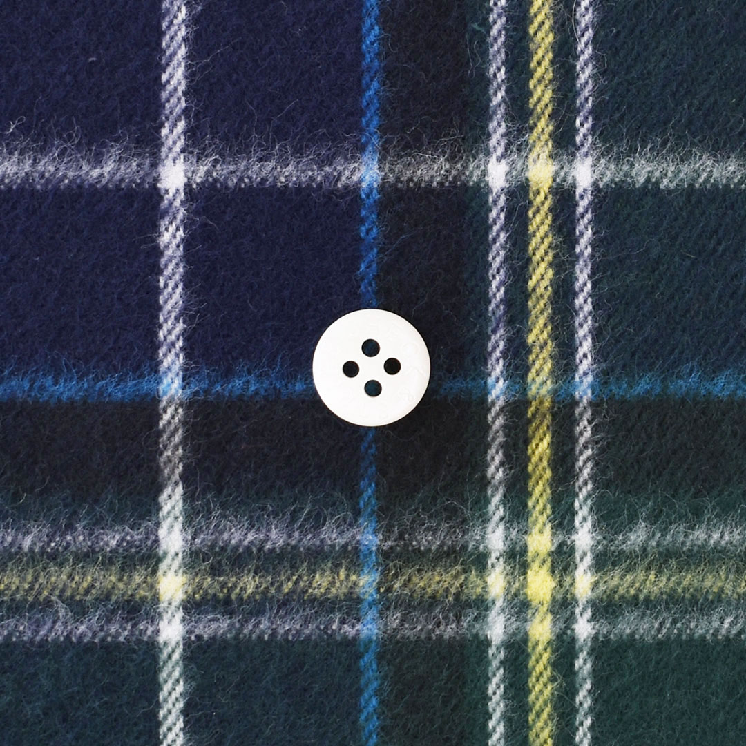 ふんわりコットン起毛タータンチェック　ネイビー・グリーン系